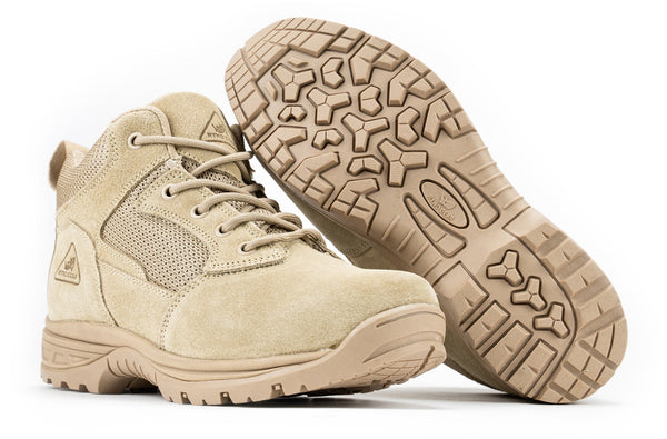 Botas de combate tácticas CoolMax Ryno Gear de 4.5" (Beige)