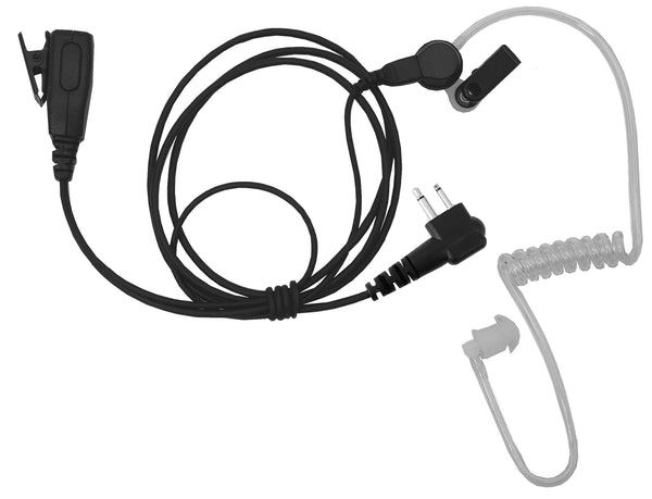 Auricular de Vigilancia con Micrófono de Solapa (Para radios Motorola de 2 clavijas)
